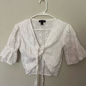White Wrap Top